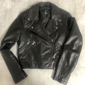 Black leather jacket